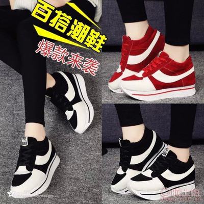 2016秋季新品 厚底运动休闲鞋，时尚与增高防滑的完美结合